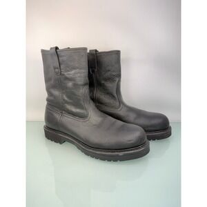 Carolina Union Made USA Pull On Work Boots Black Leather Goodyear Welt Mens 9 B